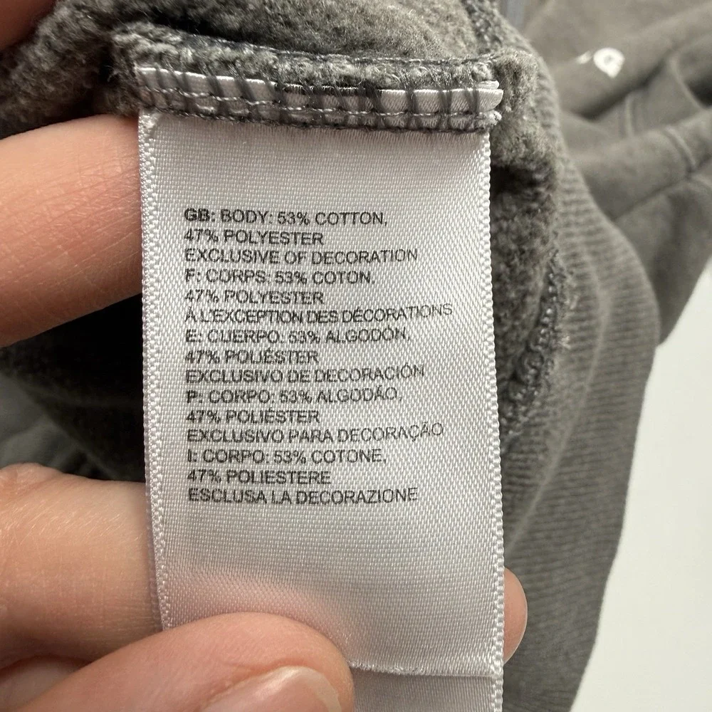 The North Face Hoodie Red Box Mens Small Gray Hooded‎ Sweatshirt Exploring HOLE